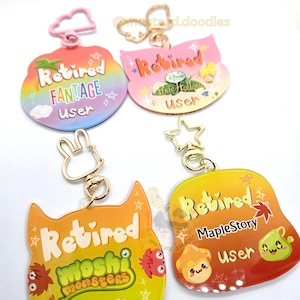 Fantage Pixie Hollow Moshi Monsters MapleStory, acrylic keychains, 2000s nostalgia Y2k 90s kid baby, Kidcore, millennial Gen z