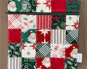 Small Christmas patchwork project bag