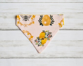 Dog Gift Spring Over The Collar Snap On Cat Bandana Bumblebee Dog Bandana Bees