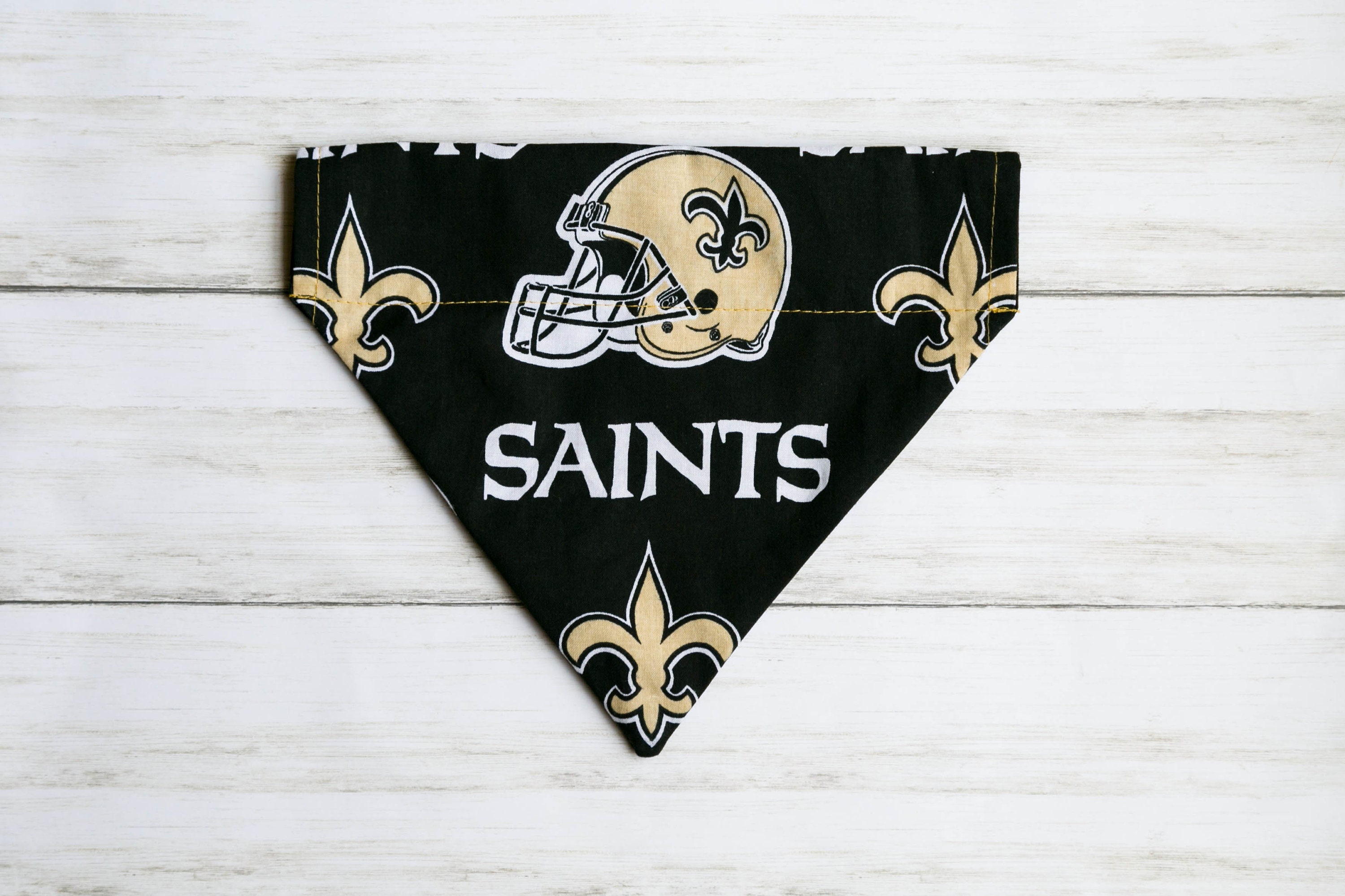 Saints Dog Bandana New Orleans Saints Black and Gold Who Etsy