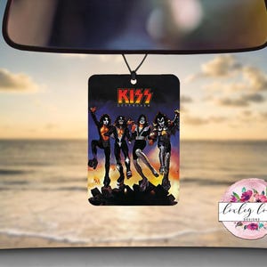 KISS Destroyer Air Freshener,KISS, KISS Air Freshener, Freshies, 80s bands, Rock n Roll, Gene Simmons, car, double sided, guy car, guy gift