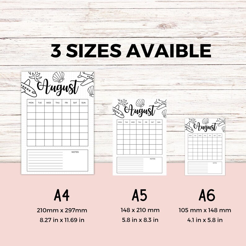 August Calendar Canva Template Editable & Printable Title Page, August ...