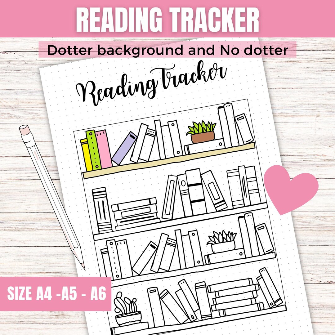 Reading Tracker Printable Journal Page, Bookshelf Book Journal, Reding ...