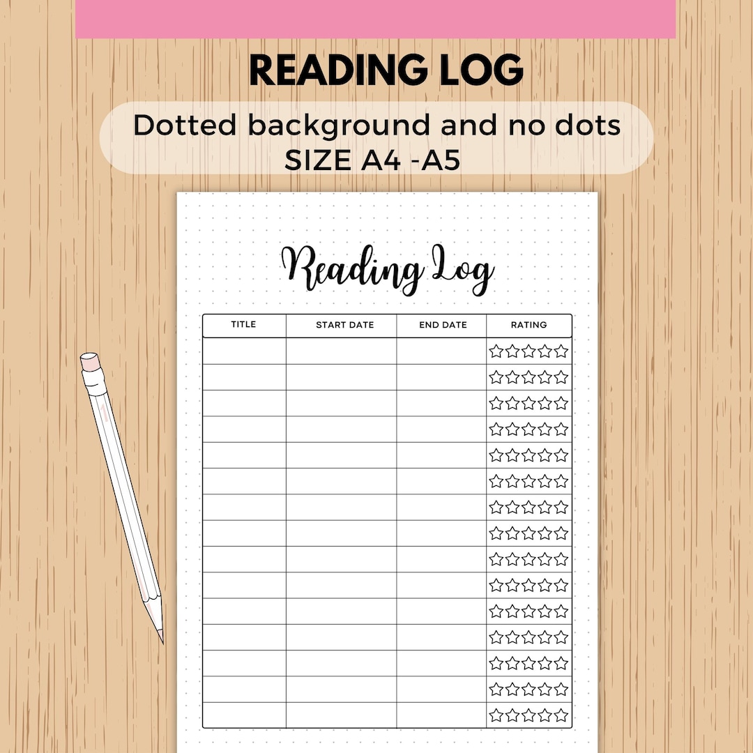 Reading Log Printable Journal Page, Book Log, Reading Journal, Reading ...
