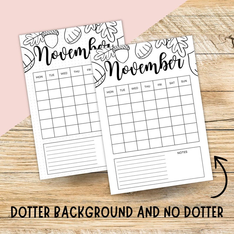 November Daily Notes November Title Page Canva Template Editable & Printable November ...