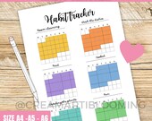 Habit Tracker  printable Journal Page, Bullet journal idea Monthly Tracker, Monthly Goal Tracker , Printable Planner Page
