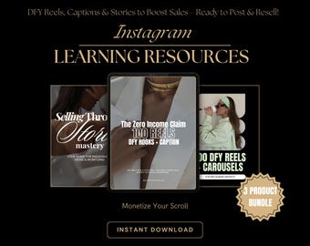Faceless Marketing Growth Bundle: Instagram Reels, Captions, Stories (PLR & MRR)