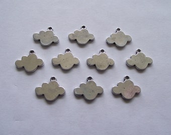Cloud Charms- ten charms- antique silver charms