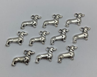 Datsun Dog charms- ten charms- antique silver charms