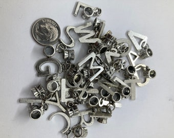 Letter charms- the whole alphabet- antique silver charms- final clearance