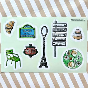 Folha de adesivos de Paris