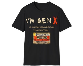 Funny Gen X Mixtape Smoke Mix T Shirt, Humor Gift, Cannabis Lover,  70s 80s 90s Pop Culture, Meme Style, Funny Gift, Music Lover Shirt