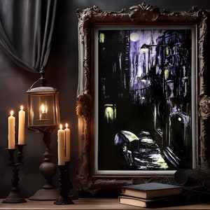 Cette Nuit-la Giclée Print 325gsm 16 x 24 Dark Art, Gothic Art, Wall Art, Dream Art, Occult Art, Dark Academia image 2