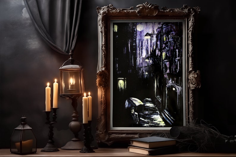 Cette Nuit-la Giclée Print 325gsm 16 x 24 Dark Art, Gothic Art, Wall Art, Dream Art, Occult Art, Dark Academia image 2