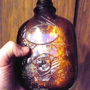 Amber Glass George Washington Pint Bottle by Owens-Illinois Glass Co.