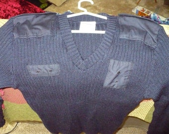 Dark Navy Blue Commando Sweater by Blauer of Boston, Massachusetts