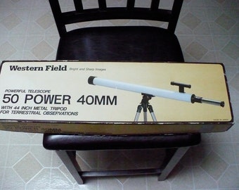 Montgonery Wards - Western Field - 50x power 40mm Telescope with tripod