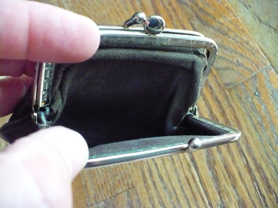 Leather Double Compartment Coin Purse - image 2
