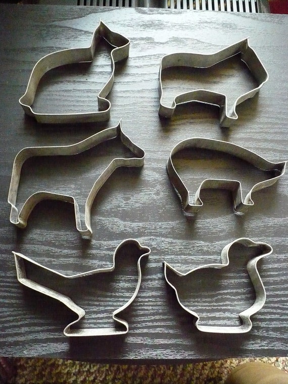 Farm Animal Cookie Cutters Set of 6 Total Etsy