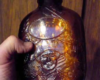 Amber Glass George Washington Pint Bottle by Owens-Illinois Glass Co.