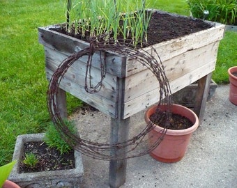 Coiled Rusty Barbed Wire Wreath