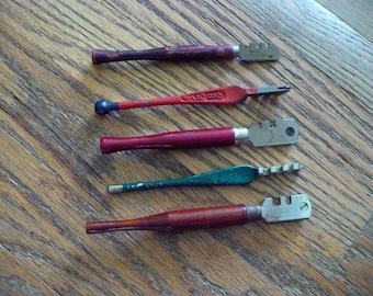 Assorted Glass Cutters - Set of 5