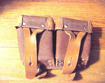 Double Compartment Leather pouch - Pouch style C