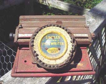 Simplex Portable Toy Typewriter - Practical No. 1