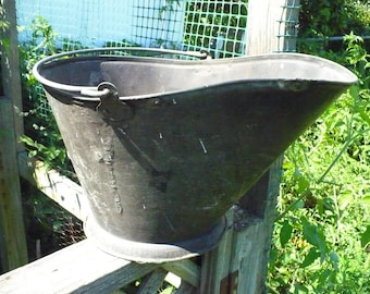 Heavy Gauge Metal Coal or Firewood Bucket Hopper Scuttle