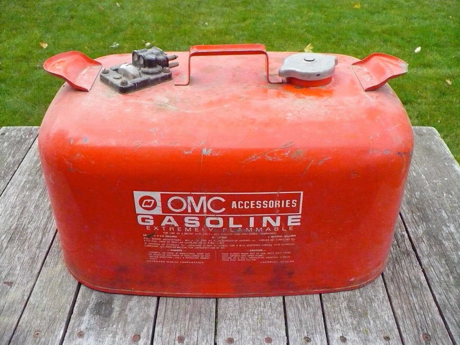 OMC Marine Gas Can 6 Gallon Etsy