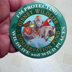 Disney Wildlife Conservation Fund - I&#39;m Protecting Wildlife and Wild Places Button