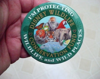 Disney Wildlife Conservation Fund - I'm Protecting Wildlife and Wild Places Button