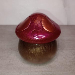 Beautiful mushroom stash jar/container/ jewelry holder/home decor/nature lovers