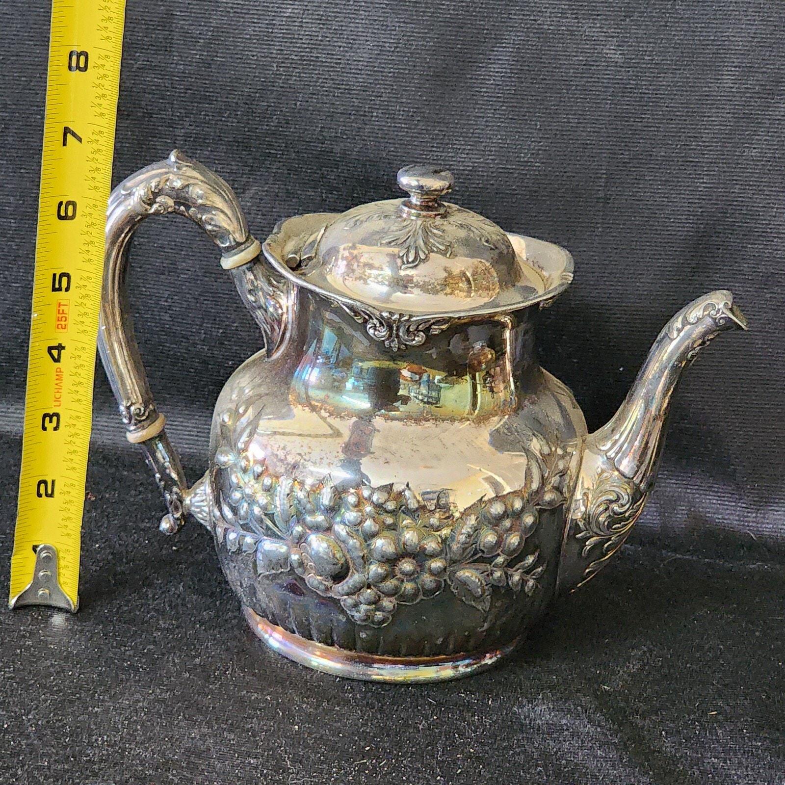 ヴィンテージ REED & BARTON シルバーメッキ ティーポット 蓋付き