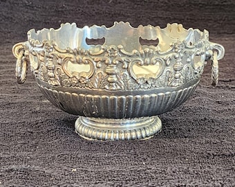 Vintage FB Roger&#39;s Silver Co. Silver Plated Pedestal Candy Dish Bowl w/ Handles