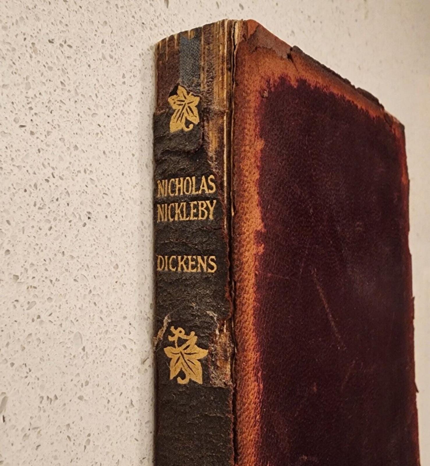 ニコラス・ニクルビー NICHOLAS NICKLEBY - Charles Dickens - 1908 Leather Bound - Etsy