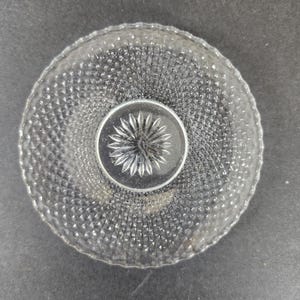 Vintage Heisey glazen schaal met diamanten punt kris-kras 3,5&quot;&quot;