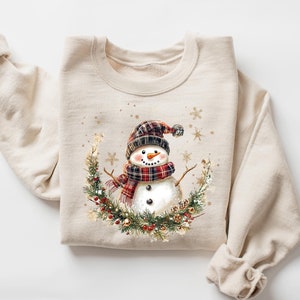 Christmas Snowman Sweatshirt, Cute Snowman Sweatshirt, Christmas Sweatshirt for Women, Cute Winter Sweater, Christmas, Gift For Christmas