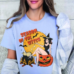 Season of the Witch Shirt, Funny Vintage Halloween Tshirt, Cute Retro Horror Social Club Tee, Fall Party Trendy Spooky Clothing