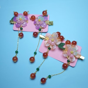 PRE-ORDER Enchanting Flower Chinese style Hairpins, Set of 2 hairpin&gt;~&lt;