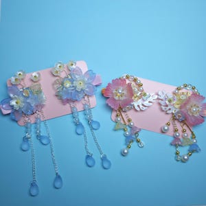 Enchanting Flower Chinese style Hairpins, Set of 2 hairpin&gt;~&lt;
