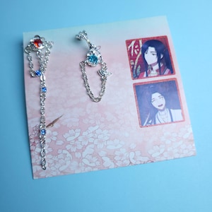 Enchanting Heaven Official's Blessing Style Earrings, Butterfly, Hua Cheng >~<