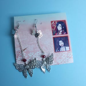 Enchanting Heaven Official's Blessing Style Earrings, Butterfly, Hua Cheng >~<