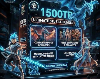 1.5PB Ultimate STL Files Universe, 40 Million+ 3D Print Models, Lifetime VIP Access