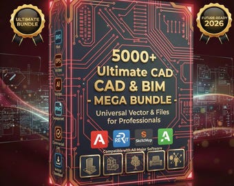 5000+ CAD & BIM Blocks Mega Bundle – Architecture, Interior, Landscape (Digital Download)