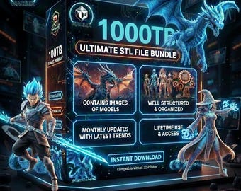 1000TB STL File Archive | 25 Million+ 3D Models, Lifetime Access
