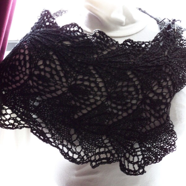 Elvira PDF Knitting Pattern Scarf or shawl   a great quick knit for all occasions