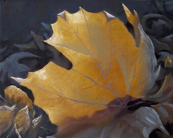 Sun Through A Leaf - original oil painting