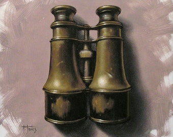 Vintage Binoculars - original oil painting