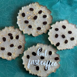 Coffee bean Coasters-Coffee coasters/Resin  coaster/Set of coasters/housewarming gift/unique gift/ Wine coasters/ House Gift